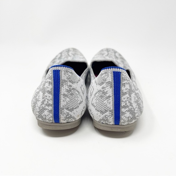 Rothy’s Slip-On Loafers Snake Skin Pattern Print Light Grey 8 - Picture 9 of 15